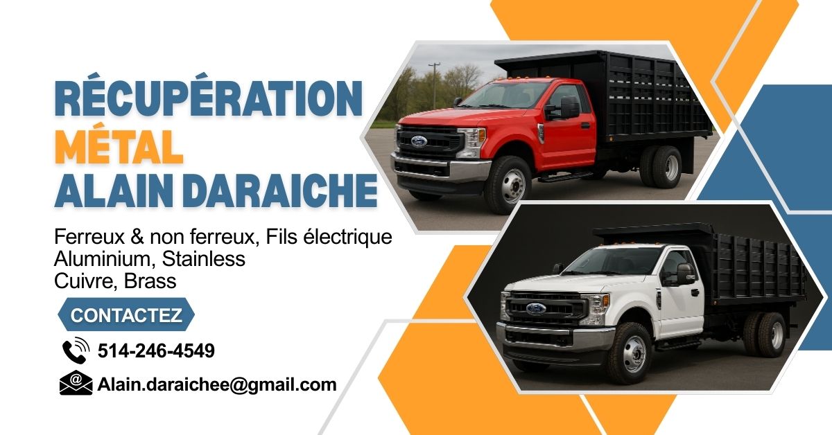 Récupération de métal, recyclage, rachat de métaux à Montréal