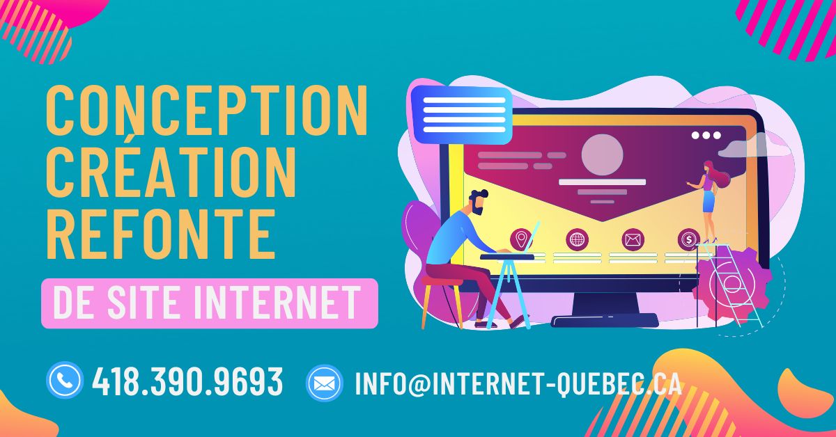Conception création refonte de site internet web au Québec