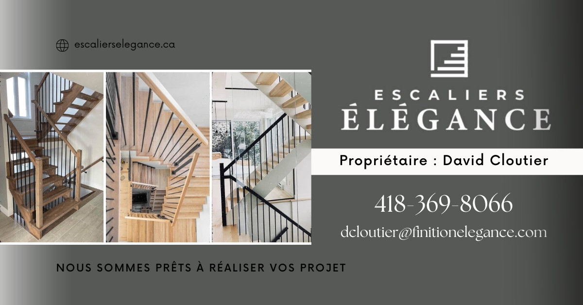 Finition Élégance Conception Escaliers Beauce 8