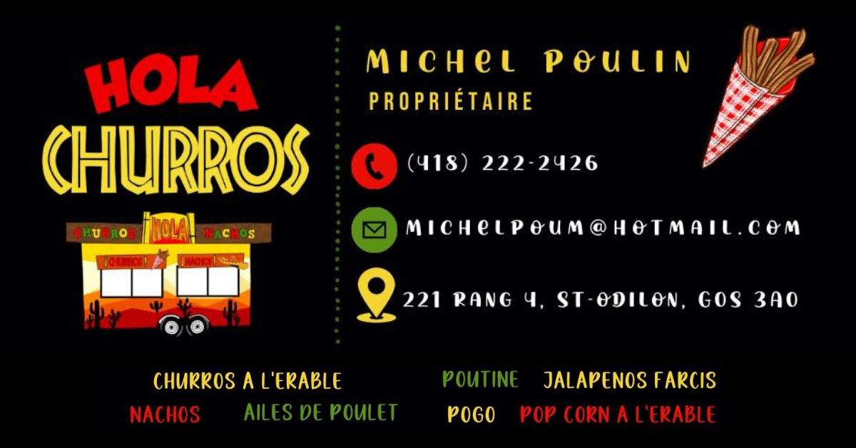 Foodtruck Hola Churros Produits de lérable Michel Poulin