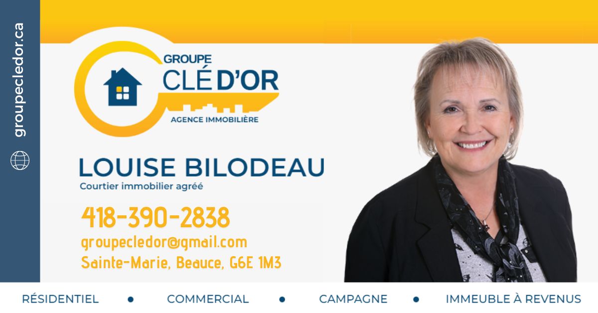 Louise Bilodeau Courtier Immobilier Groupe Clé Dor