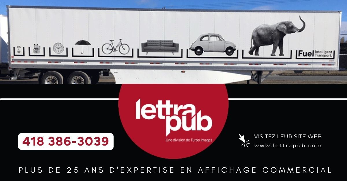LettraPub Lettrage Publicitaire à Sainte Marie de Beauce