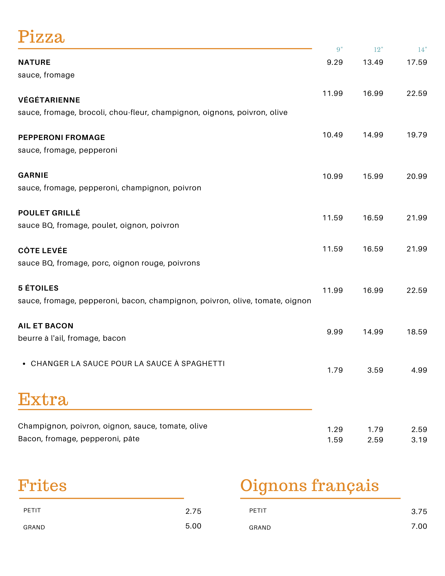 Menu Pizza Express 5 2