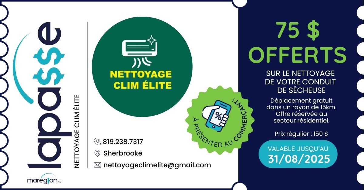 rabais nettoyage clim elite