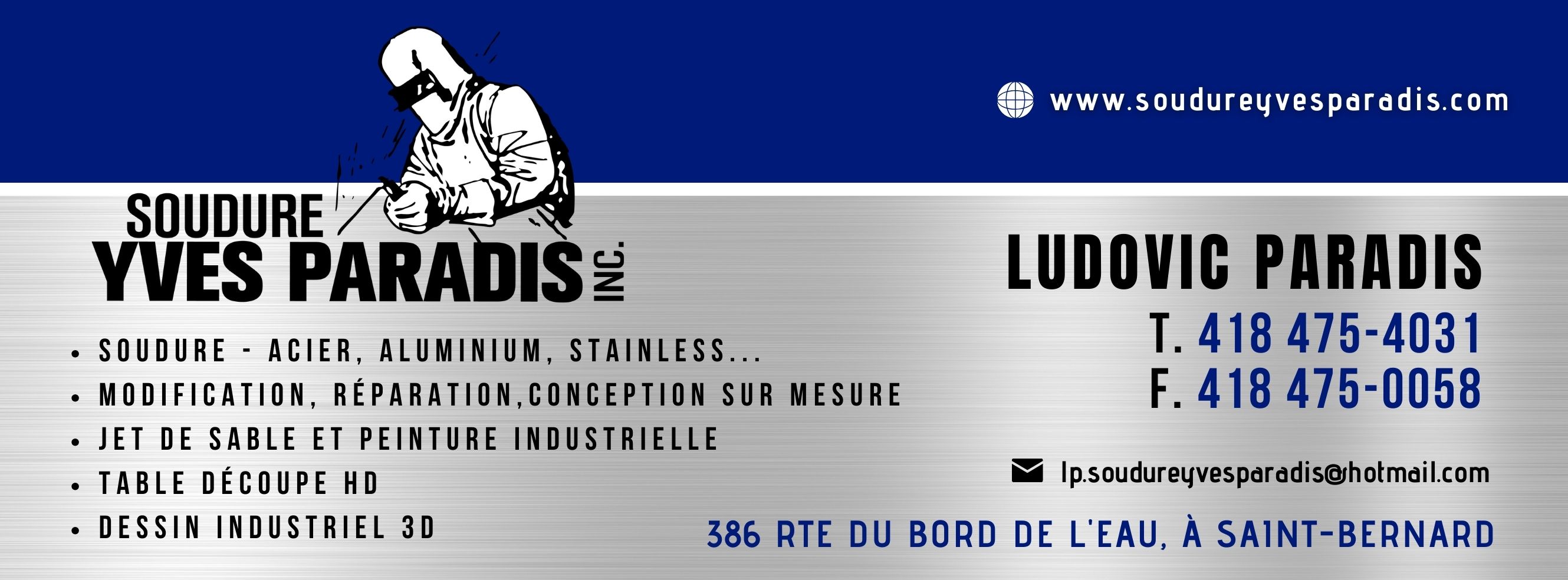 Soudure Yves paradis inc. 2