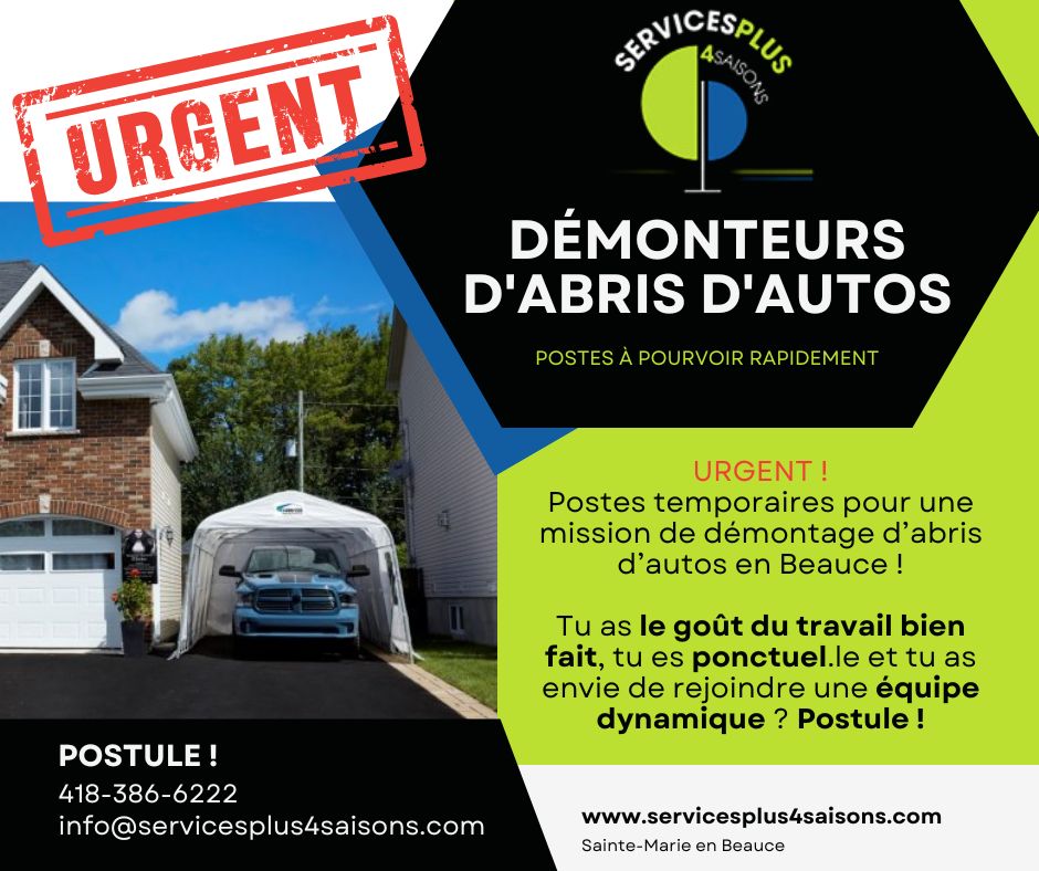 Emploi démonteur Abris-Auto (H/F)