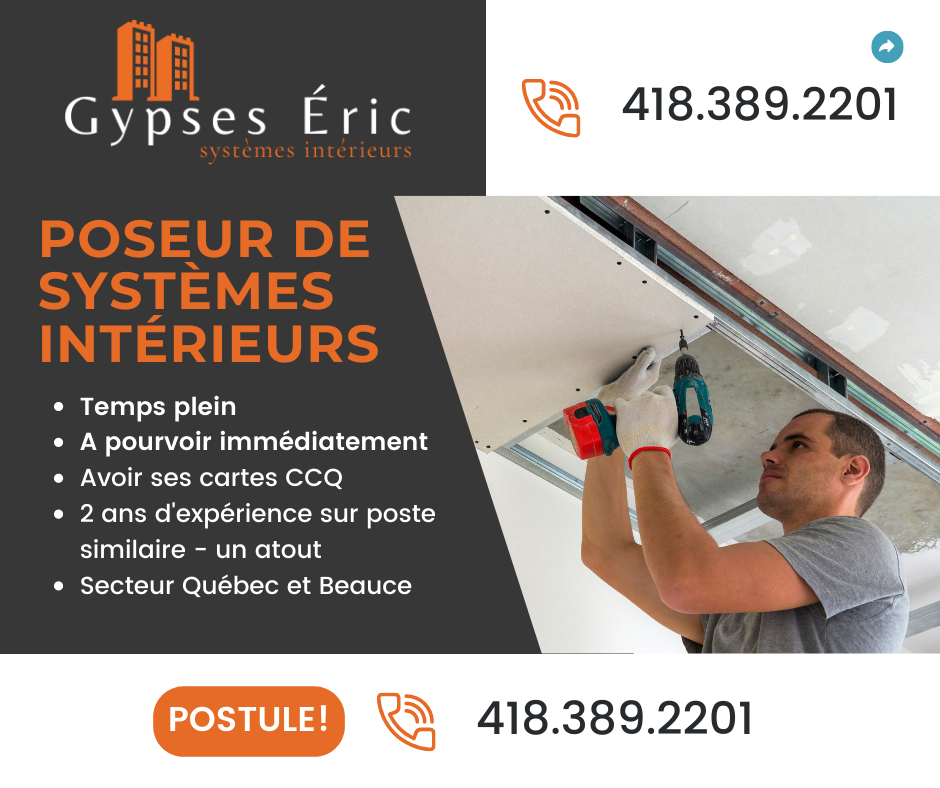 Emploi poseur de systèmes intérieurs (H/F)