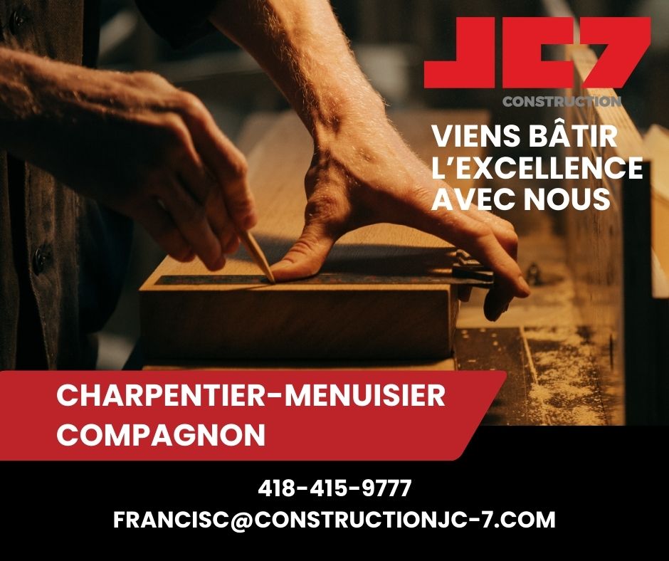 Offre d'emploi : charpentier-menuisier compagnon